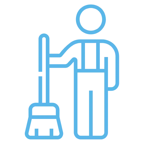Professional janitorial staff icon