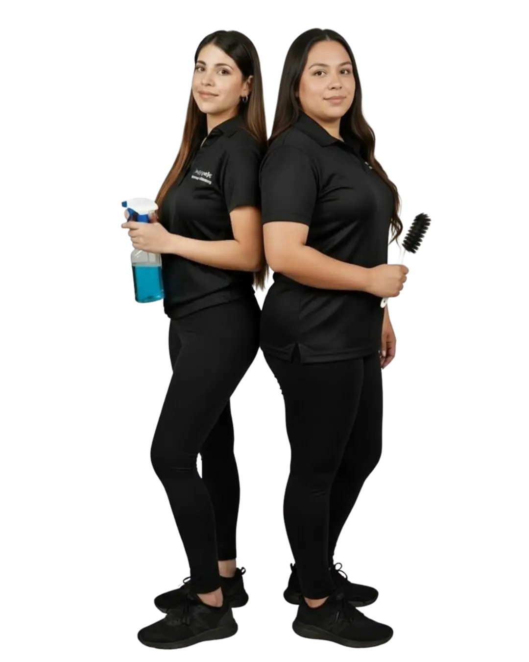 Professional cleaning staff ready to perform commercial cleaning services