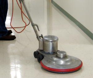 Floor polishing machine used in commercial floor care