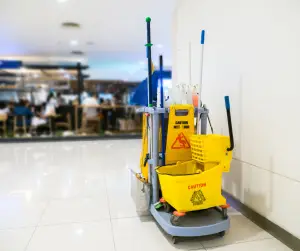 Janitorial equipment used for commercial cleaning services