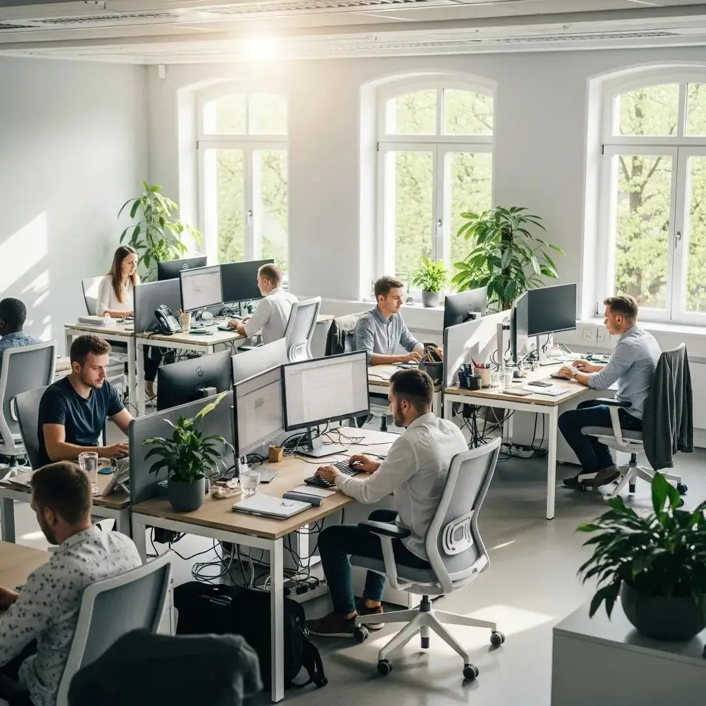 Clean office environment promoting employee productivity and satisfaction