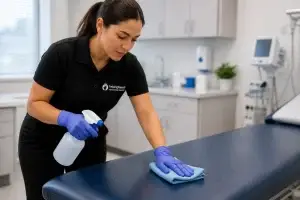 healthcare and medical office cleaning services in Chicago disinfecting exam rooms clinics and medical facilities sanitation