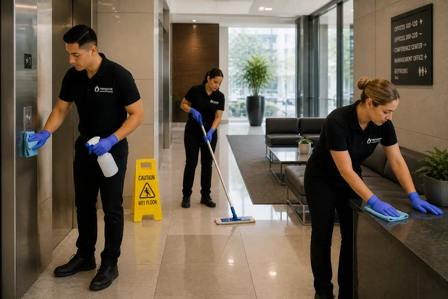 porter cleaning services in Chicago day porter cleaning maintaining lobbies entrances and common areas during business hours