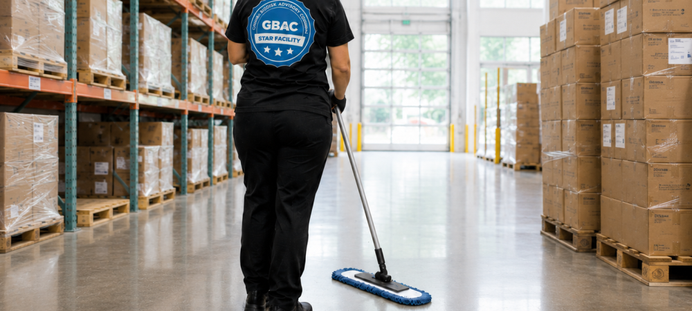 Direct-hire industrial cleaning technician maintaining a manufacturing plant in Elk Grove Village, Cook County, Illinois