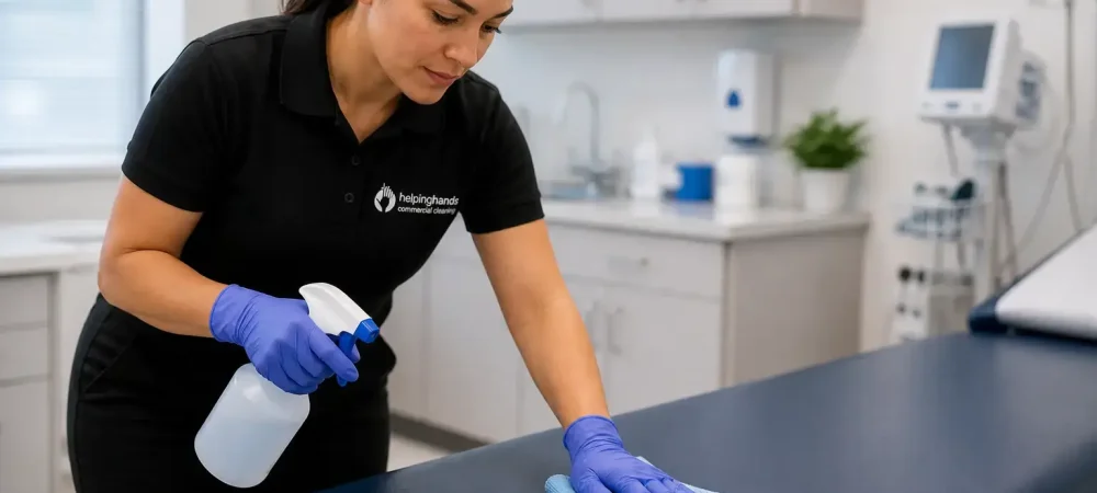 healthcare and medical office cleaning services in Chicago disinfecting exam rooms clinics and medical facilities sanitation