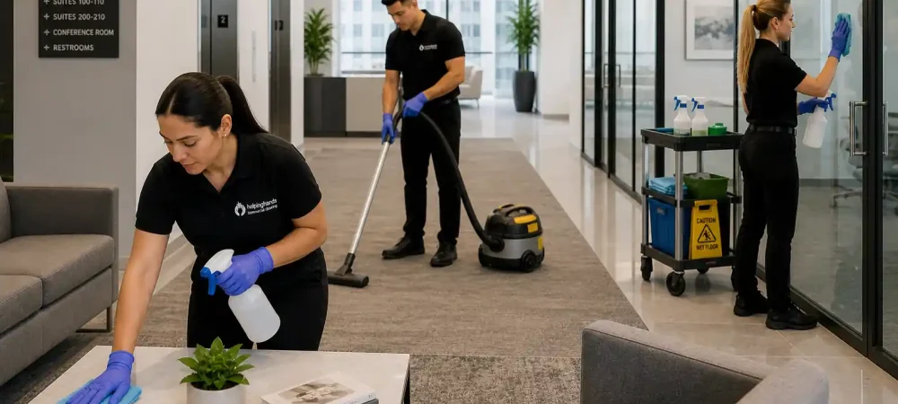 office and multi tenant building cleaning services in Chicago cleaning corporate lobbies hallways elevators and shared spaces sanitation